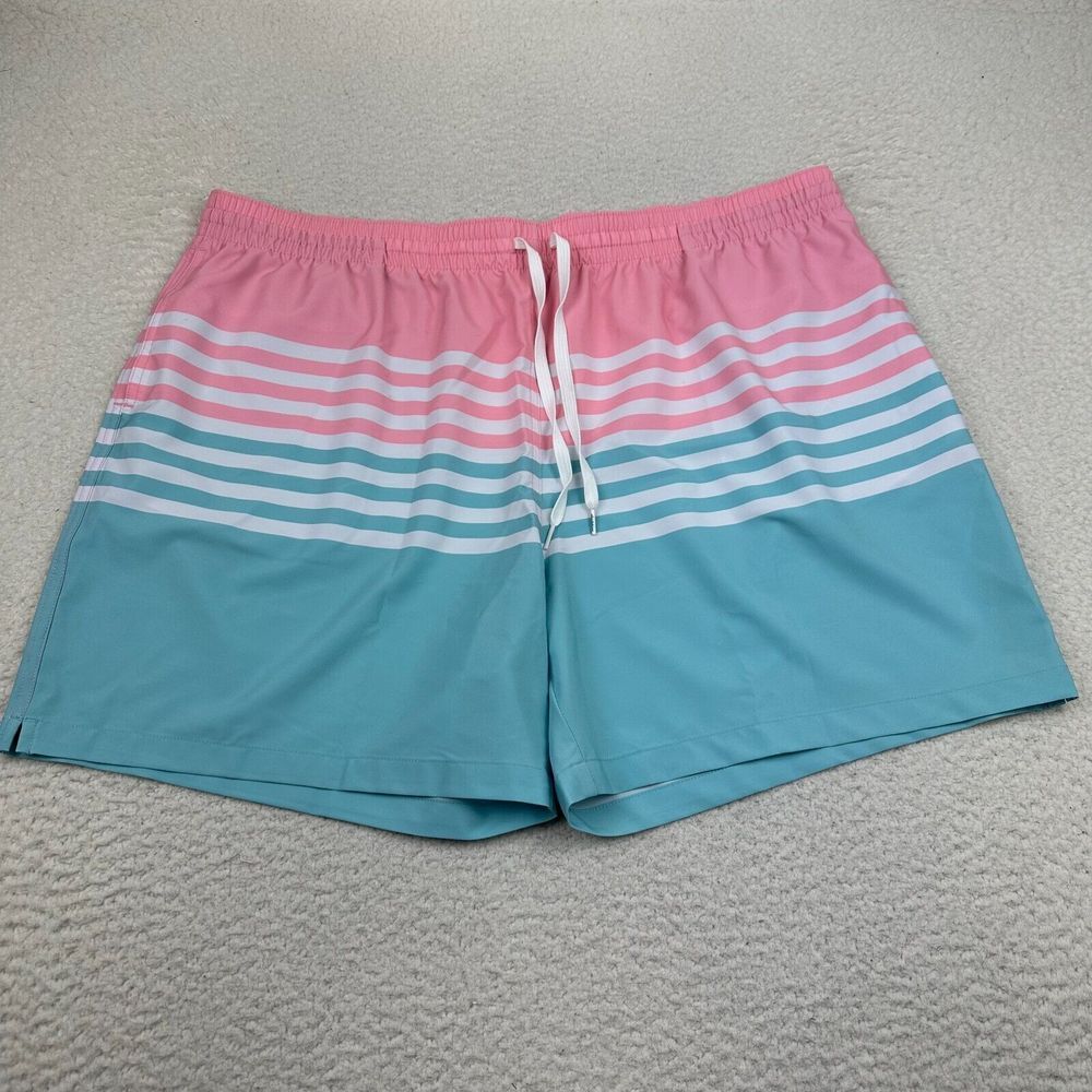 Chubbies The On the Horizons Swim Trunks Shorts Men 2XL Blue Pink Beach Summer